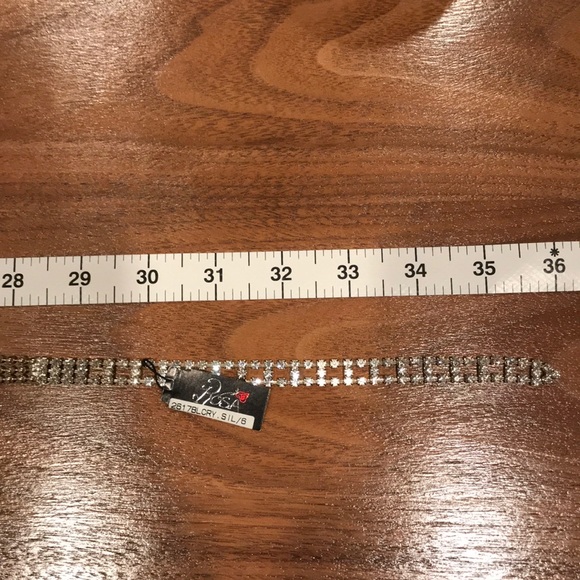 Nwt crystal and silver belt